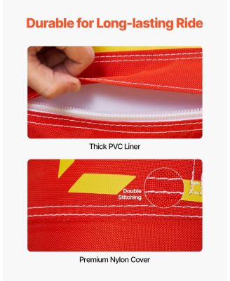 1-3 Rider Towable Boat Tube with Nylon Cover and Safety Valve