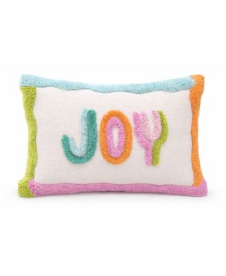 Playful Tufted Joy Lumbar Decorative Pillow, 14" x 20"