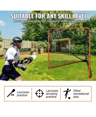 6 x 6 Ft Folding Lacrosse Goal with Steel Frame