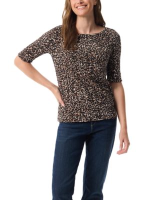 Women's Alanis Boat Neck Elbow-Sleeve T-Shirt