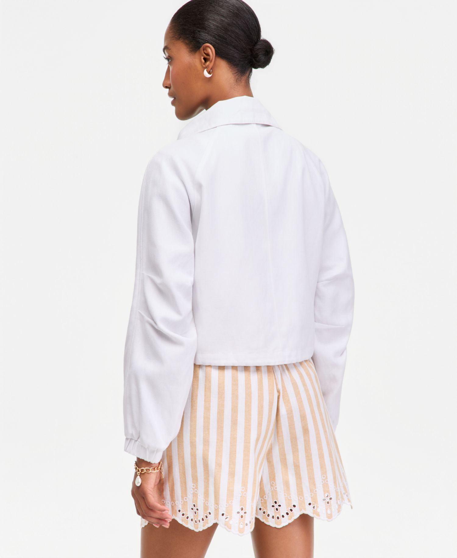 Women's Linen-Blend Utility Jacket