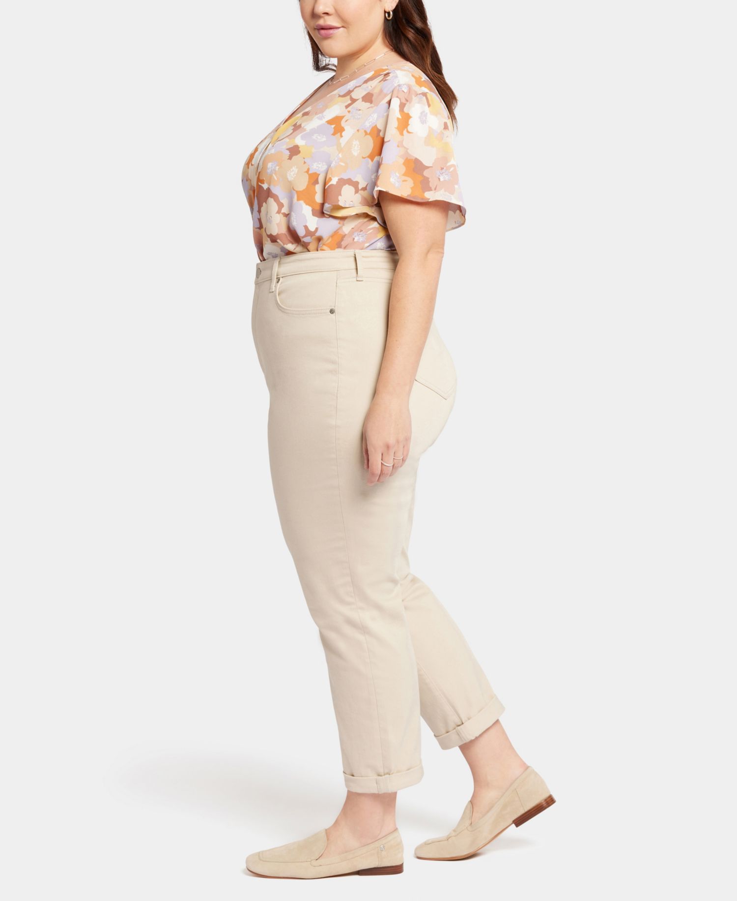 Plus Margot Girlfriend Jeans with Roll Cuffs