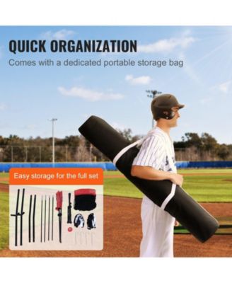 7 x 7 Ft Baseball Softball Practice Net with Bow Frame, Tee and Ball Collector