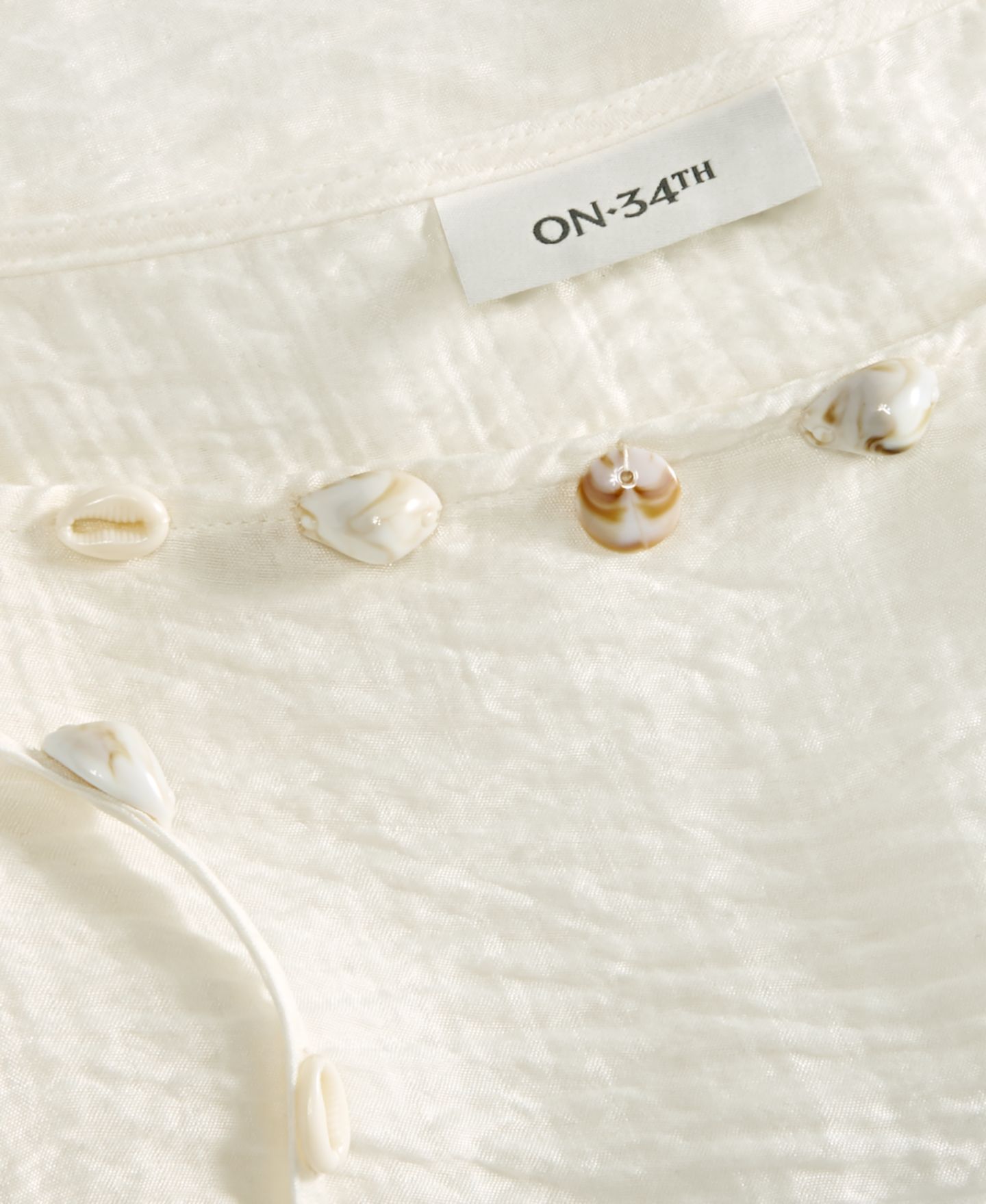 Женский топ On 34th Beaded-Strap Cropped Gauze Tank Top, цвет: Зимняя слоновая кость — фото 6