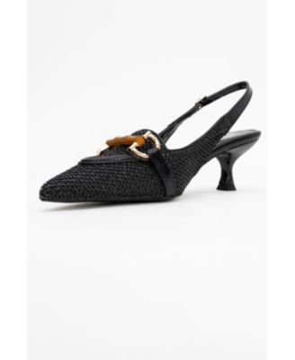 Women's Osca Pointed Toe Buckled Slingback Pump