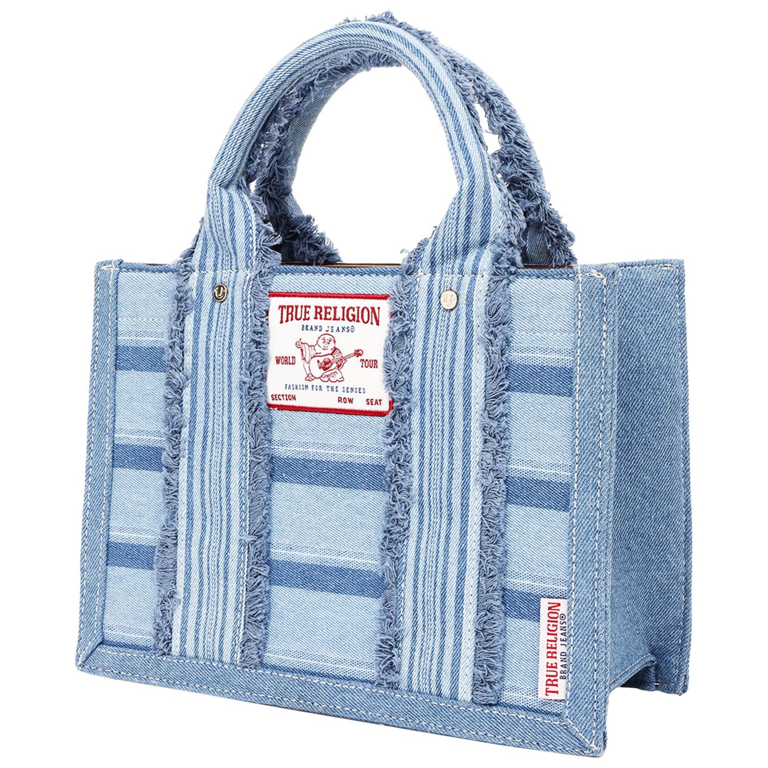 Multi-Stripe Modern Tote with Removable Crossbody Strap
