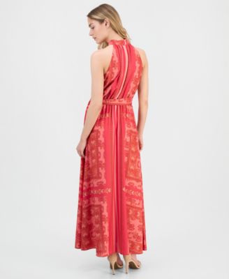 anne klein halter dress Anne Klein Womens Daytime Midi Halter Dress Pink 8