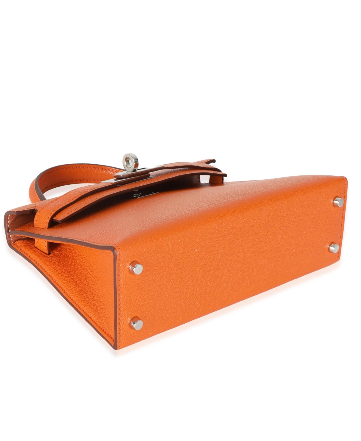 Pre-Owned Hermes Feu Terre Battue Verso Mysore Chevre Sellier Mini Kelly 20 Ii Phw