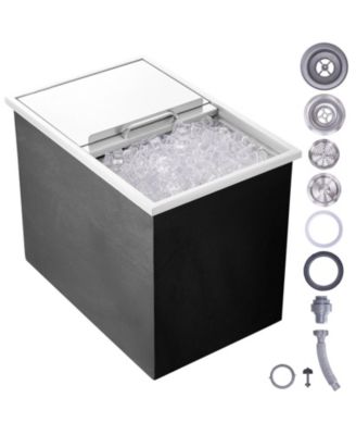  Drop-In Stainless Steel Ice Chest, 40.9 Qt with Sliding Lid