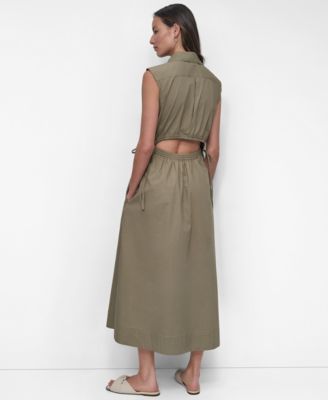 Women's Back-Cut-Out Sleeveless Maxi Dress