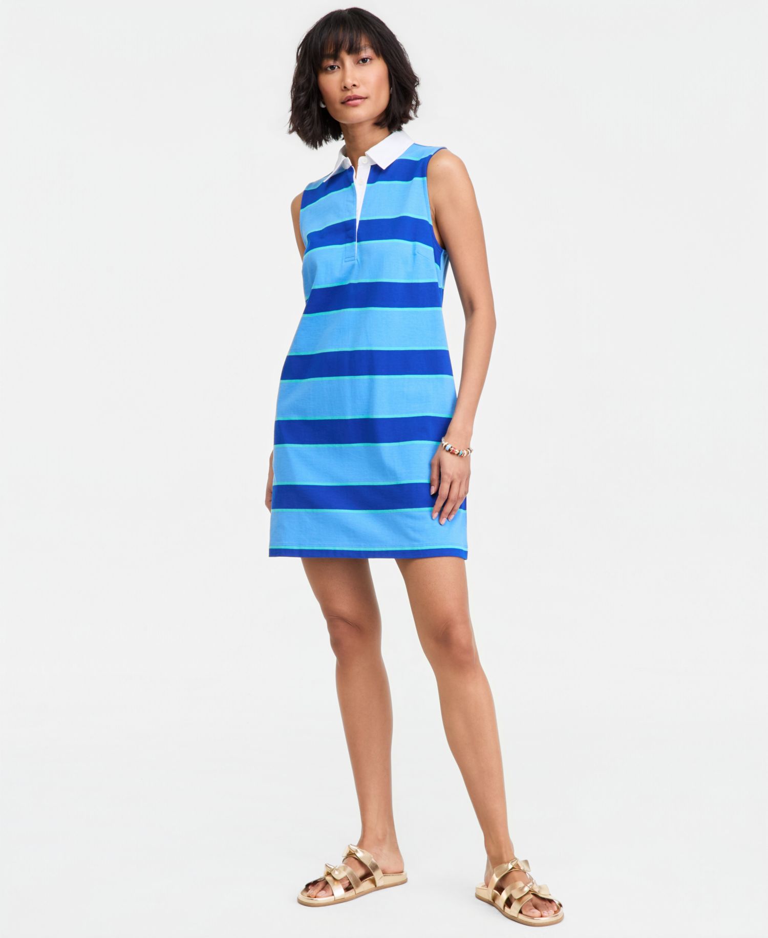 Women's Molly Stripe Sleeveless Polo Dress