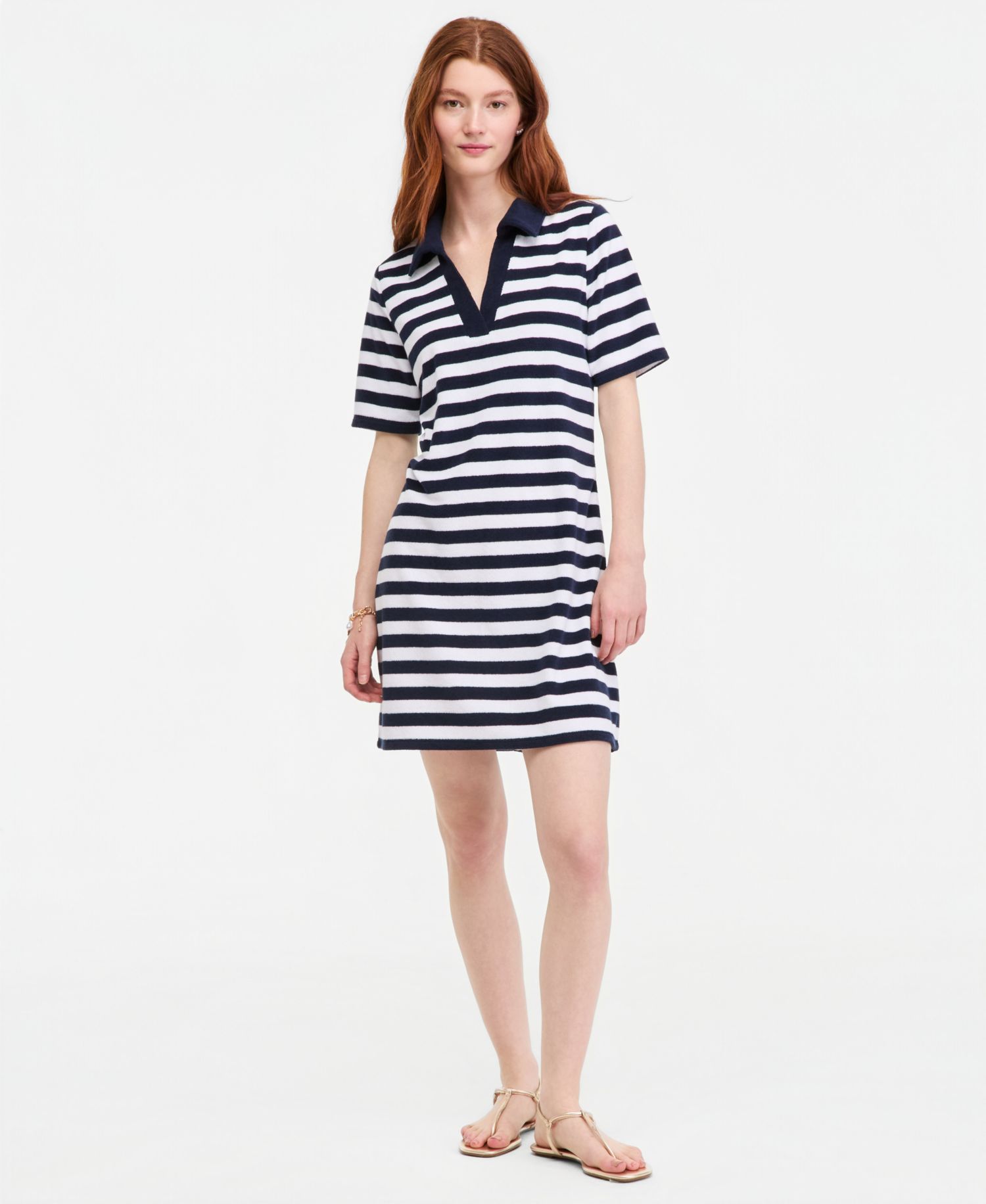Women's Terry Relaxed Polo Dress