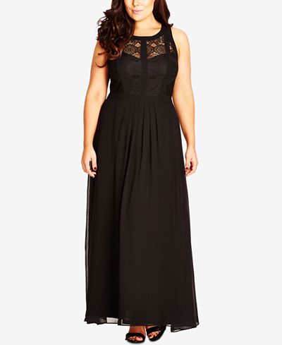 City Chic Plus Size Sleeveless Maxi Dress - Dresses - Plus ...