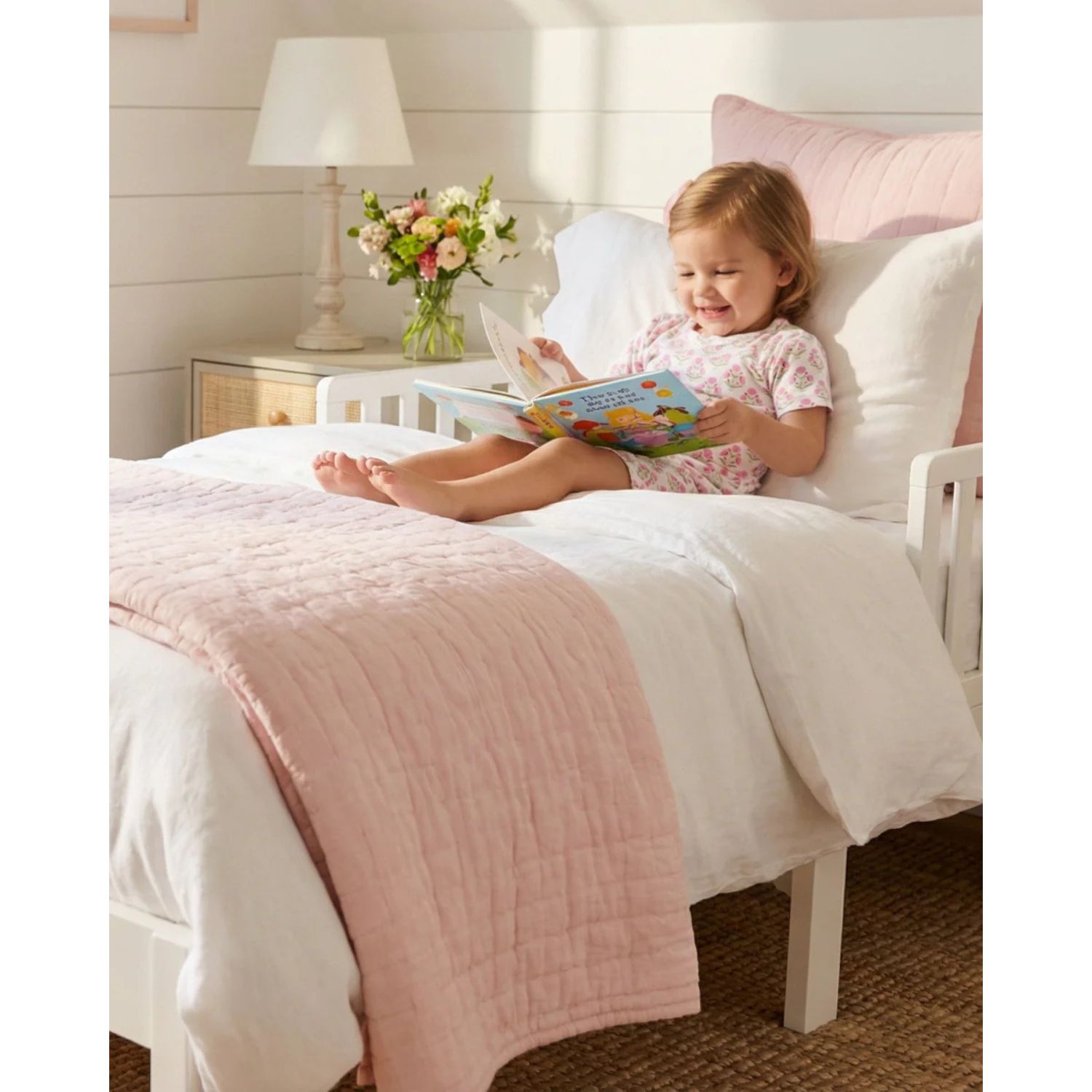 Baby Girls Pink Posy Pajama Set