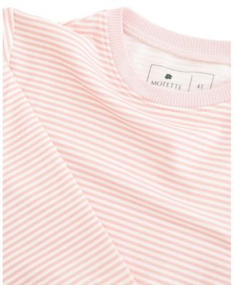 Baby Girls Peony Stripe Lounger Bamboo Sweatsuit