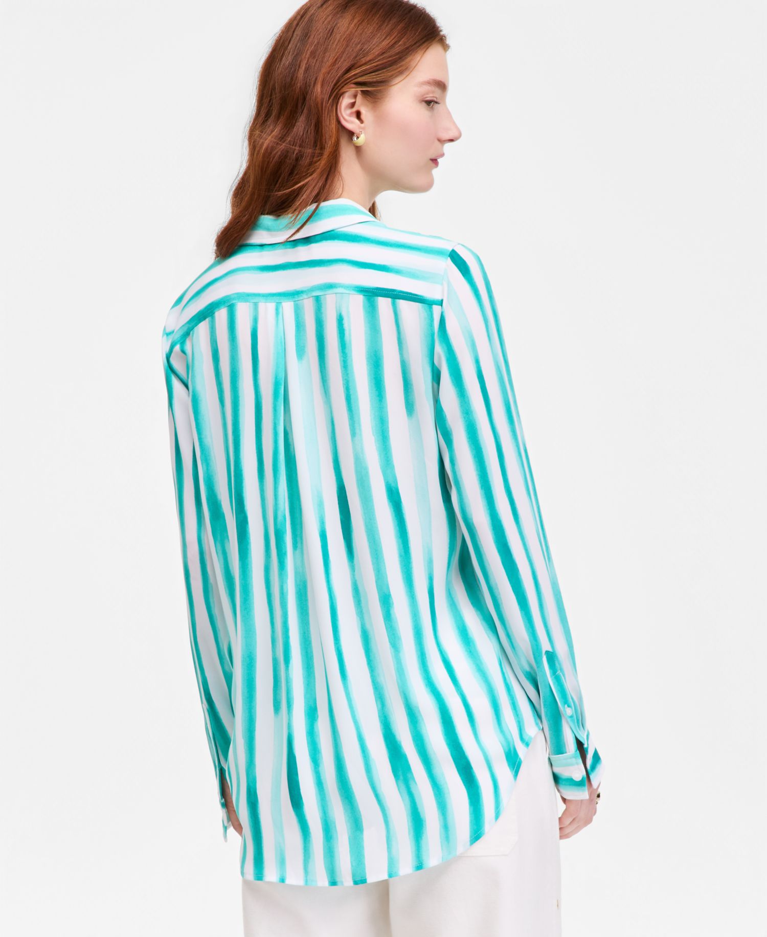 Trendy Plus Size Button-Front Crepe Shirt