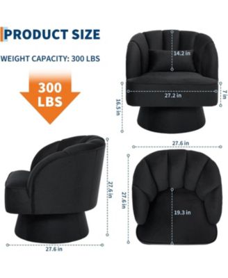 Modern  Swivel Barrel Accent Chair