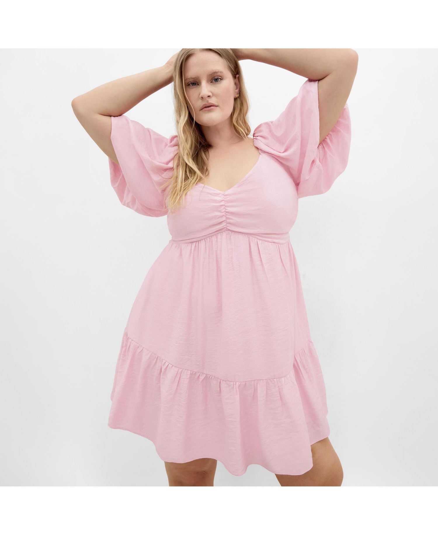 women's Plus Size Mindy Babydoll Mini Dress