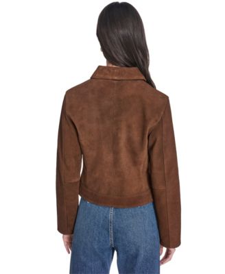 Women's Real Suede Laydown Collar Jacket