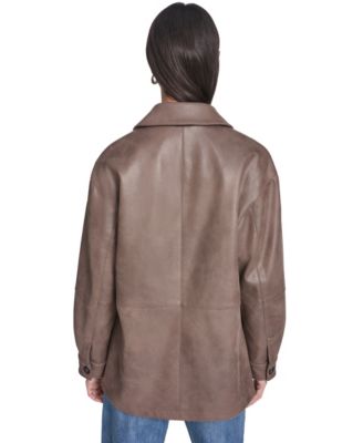 Women's Relaxed-Fit Faux Leather Jacket