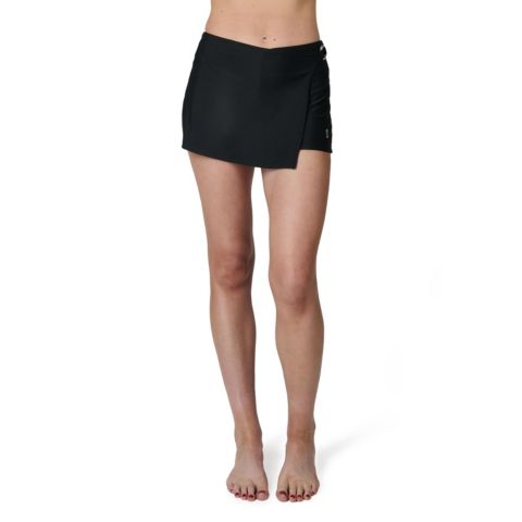 Женская юбка-шорты Free Country Fully Lined Swim Skort, цвет: Чёрный