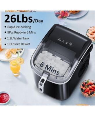 Portable Ice Maker with Carry Handle, 26 lbs. Daily Capacity