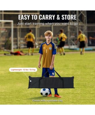 71 x 40 Inch 2-in-1 Soccer Rebounder Net with Carry Bag