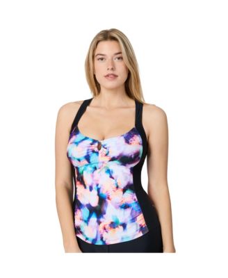 Women's Shirred Front Tankini Top