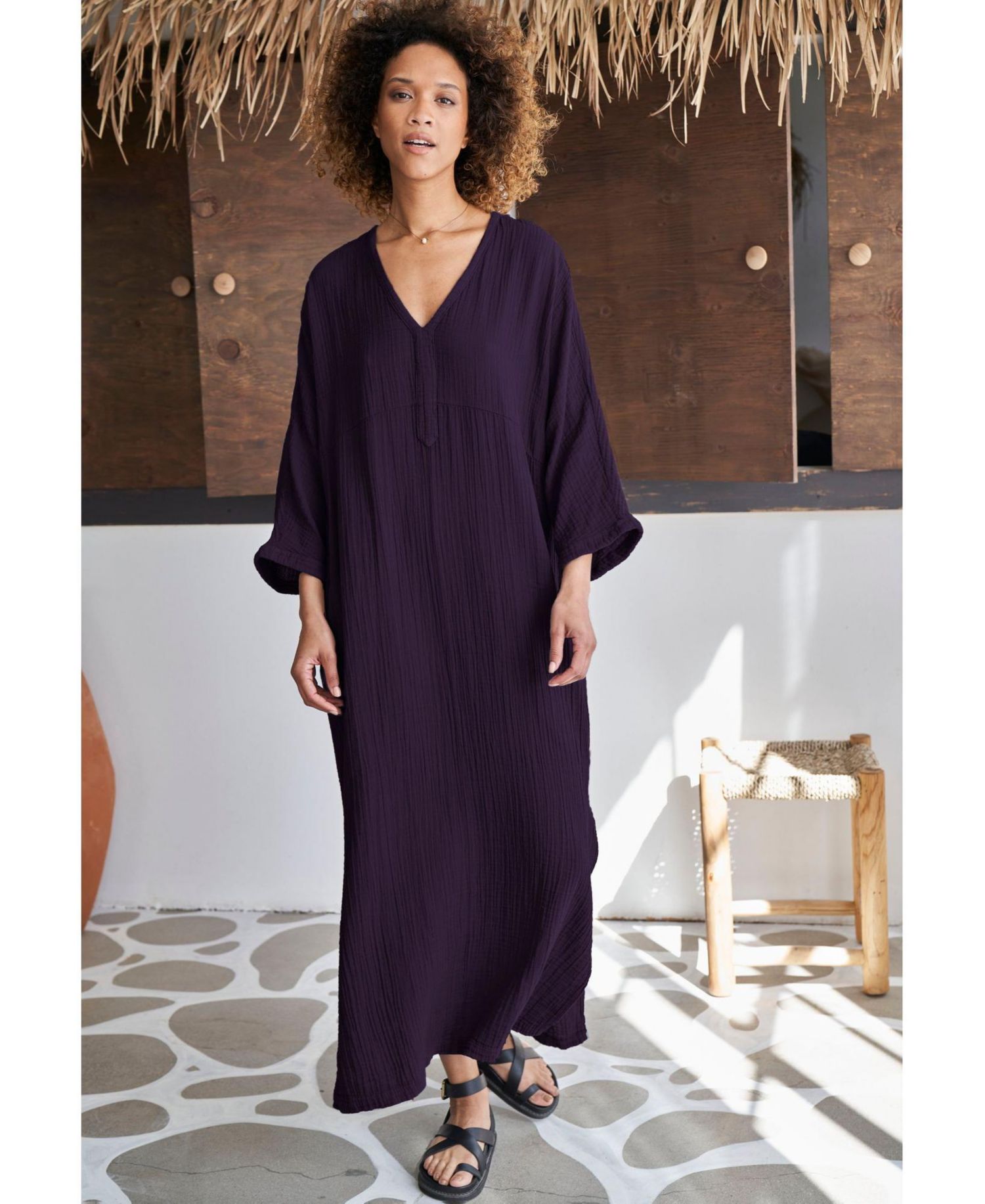Women's Ocean+Main Gauze Arc Seam Caftan