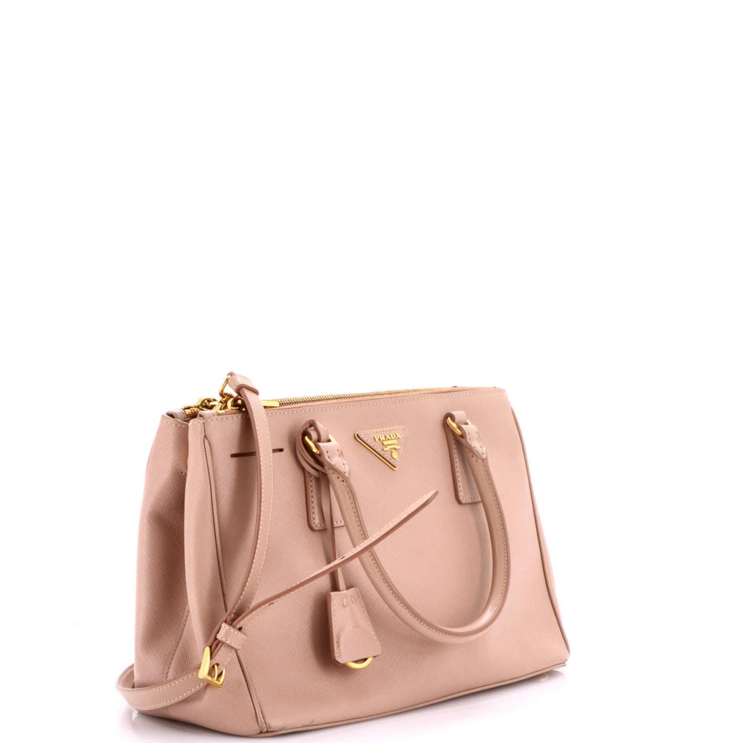 Medium Double Zip Lux Tote Saffiano Leather