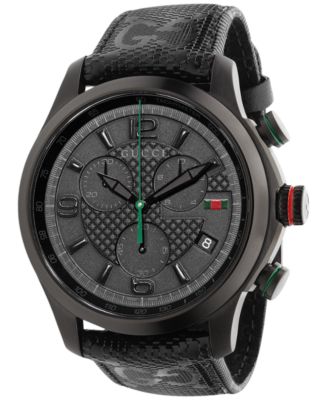 Gucci Unisex Swiss Chronograph G Timeless Black Fabric Strap Watch 44mm YA126244 Macy s