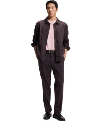 BOSS By Men's Cotton Linen Regular-Fit T-Shirt