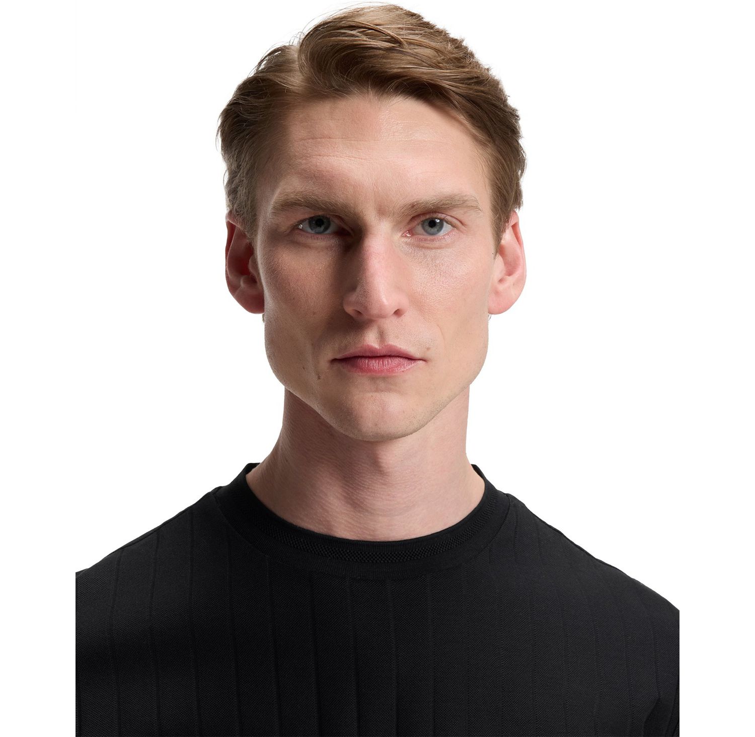 Men's Mercerised-Cotton Structured Stripe T-Shirt