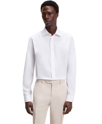 BECKHAM x BOSS Men's Slim-fit Cotton Dress Shirt