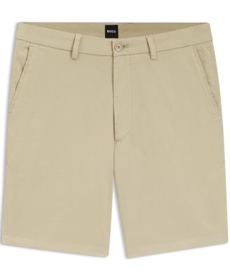 BOSS By Men's Stretch-Cotton Twill Modern-Fit 8" Shorts