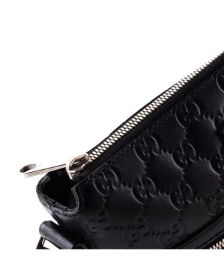 Small Signature Zip Messenger Bag Guccissima Leather