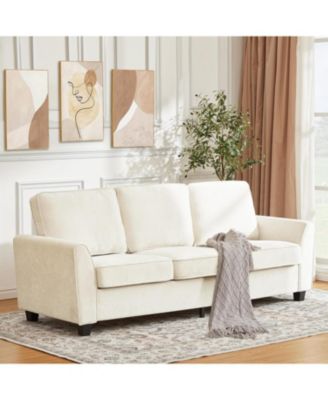 83 Inch Modern 3 Seater Sofa, Deep Seat Couch with Washable Detatchable Covers, Comfy Chenille Couch, Oversized Cloud Sofa for Living Room