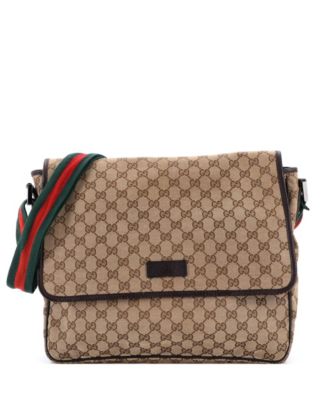 Medium Web Strap Flap Messenger GG Canvas