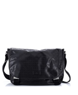 Large Double Buckle Messenger Bag GG Imprime