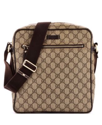 Medium Front Zip Messenger GG Coated Canvas