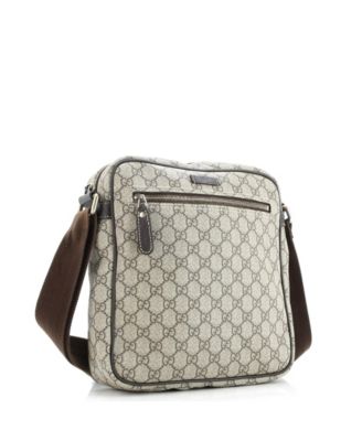 Medium Front Zip Messenger GG Coated Canvas