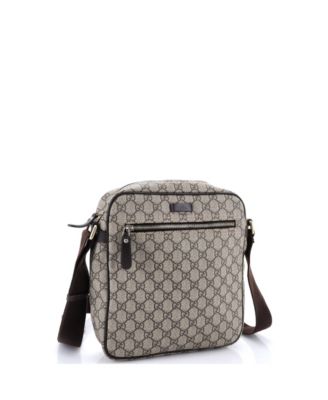 Medium Front Zip Messenger GG Coated Canvas