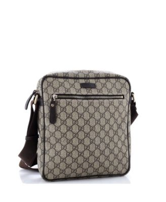 Medium Front Zip Messenger GG Coated Canvas