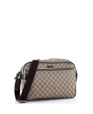 Large Front Zip Camera Bag GG Coated Canvas