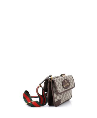 Small Neo Vintage Flap Messenger GG Coated Canvas