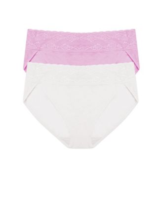 Natori - Women's Bliss Perfection One French Cut Brief 2-Pack Coconut/calla lily