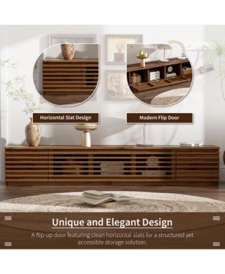 70 inch Modern TV Stand for TVs up to 80", Soft-Closing Hinges for Living Room