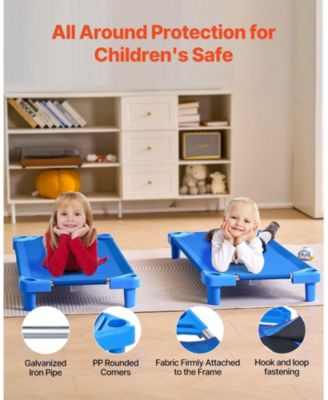 Pack of 4 Stackable Kiddie Nap Cots for Daycare and Preschool