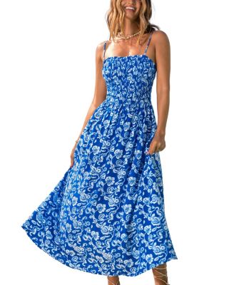 Women's Demure Floral Maxi Beach Dress