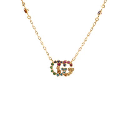 Pre-Owned Gucci Gg Running Double Station Pendant Necklace - 18k yellow gold